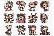 Whimsical New Year Animal Party Clip, an Illustration by Sublimation Artist (Thumbnail 3 of 6)