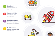 Transportation Icon Set, a Duotone Icon by Brickclay (Thumbnail 2 of 9)