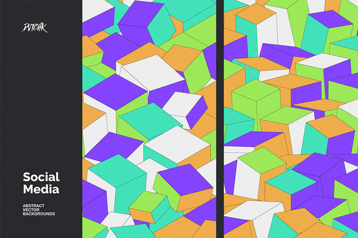 Social Media Vector Backgrounds V 06, a Background Graphic by dvtchk (Photo 4 of 9)