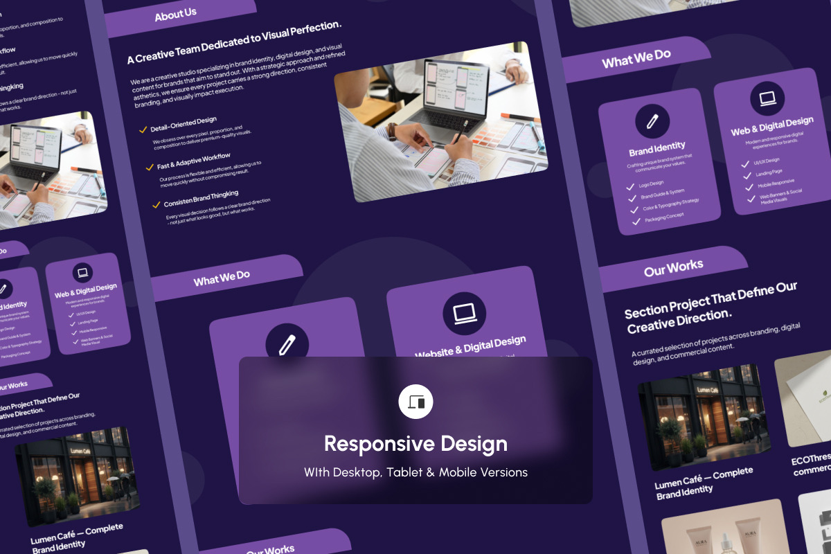 Porindo Studio Portfolio Landing, a Landing Page Template by productype1 (Photo 3 of 5)