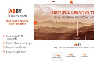 ABBY - One Page Creative PSD Theme