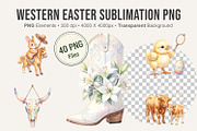 Western Easter Sublimation PNGs, an Illustration by Artnoy (Thumbnail 1 of 8)