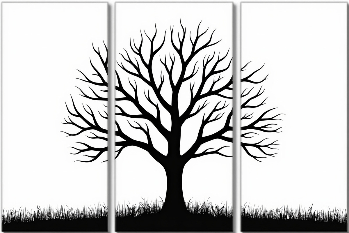 Multi-Panel Tree Silhouette Laser Cu, an Object Graphic by BIPLOB EXPERT (Photo 9 of 11)