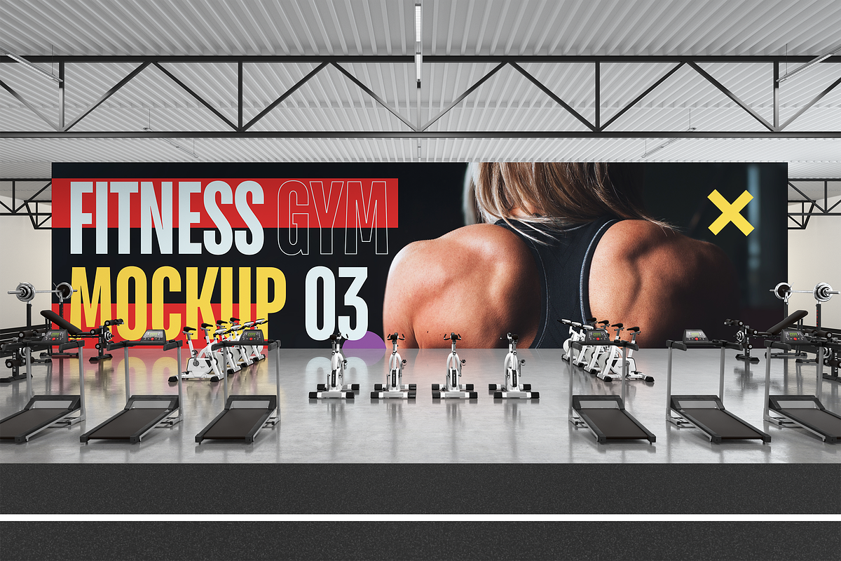 FITNESS GYM Mockup 03, an Advertising Mockup by Northern Kraft (Photo 1 of 2)