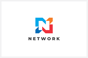 Network - Letter N Logo Template