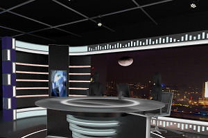 Virtual TV Studio News Set 6