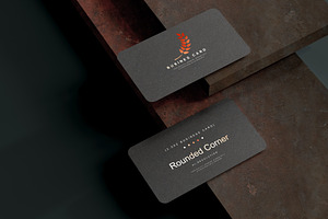 Rounded Corner Business Card Mockups