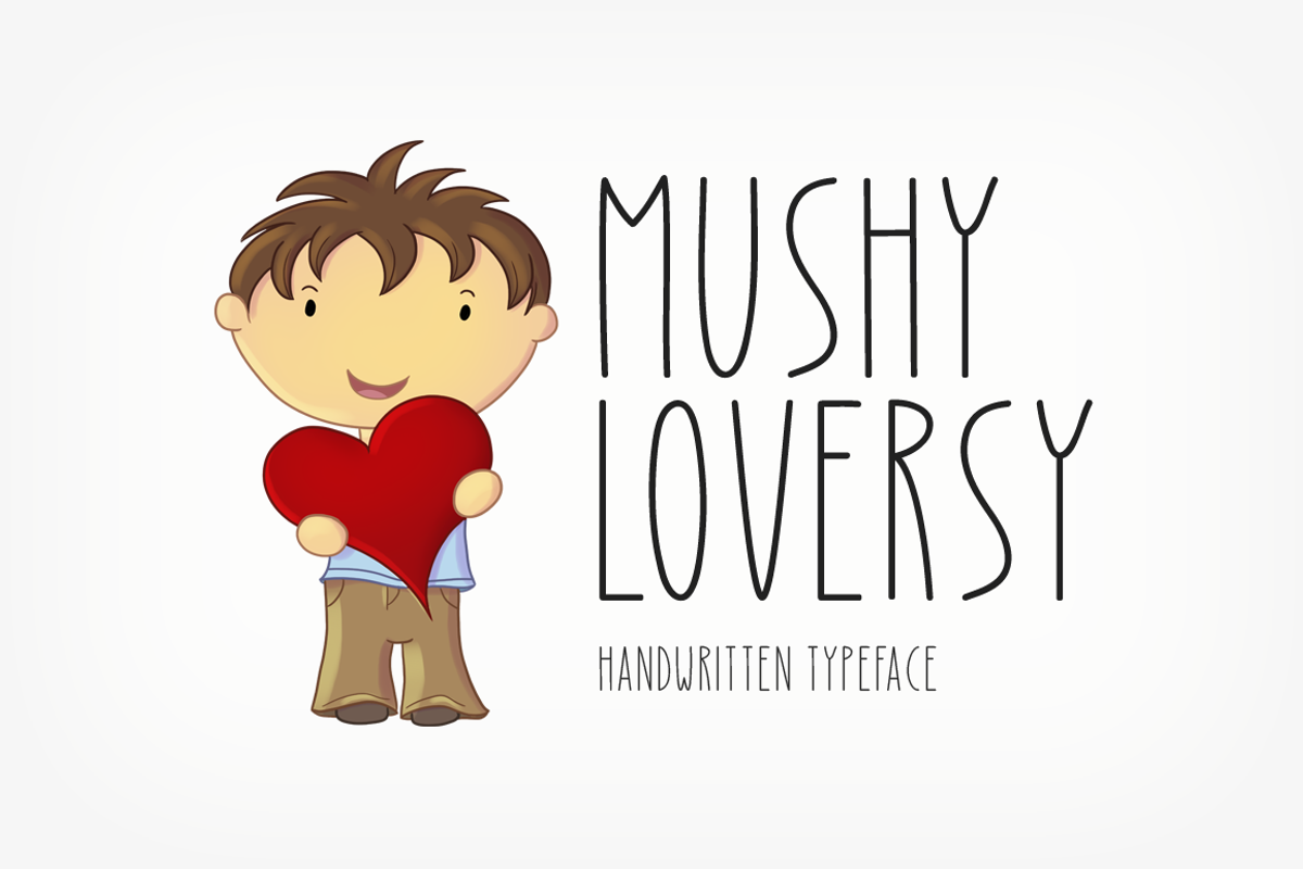 Mushy Loversy Typeface, a Script Font by Seemly Fonts (Photo 1 of 4)