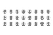 Set of grayscale silhouette icons, an Icon by Yayasya (Thumbnail 1 of 3)