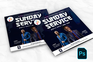 Sunday Service Flyer, a Social Media Template by Transly Graphics