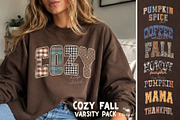 Cozy Fall Varsity Pack, an Object Graphic by Lazy Cat (Thumbnail 1 of 6)