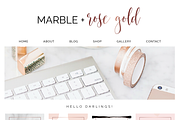 50 Piece Blog Kit Marble & Rose Gold, a Templates & Theme by Inky Jar Design Studio (Thumbnail 5 of 6)