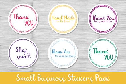 Thank You Business Stickers PNG, a Card Template by MargaritaPopova