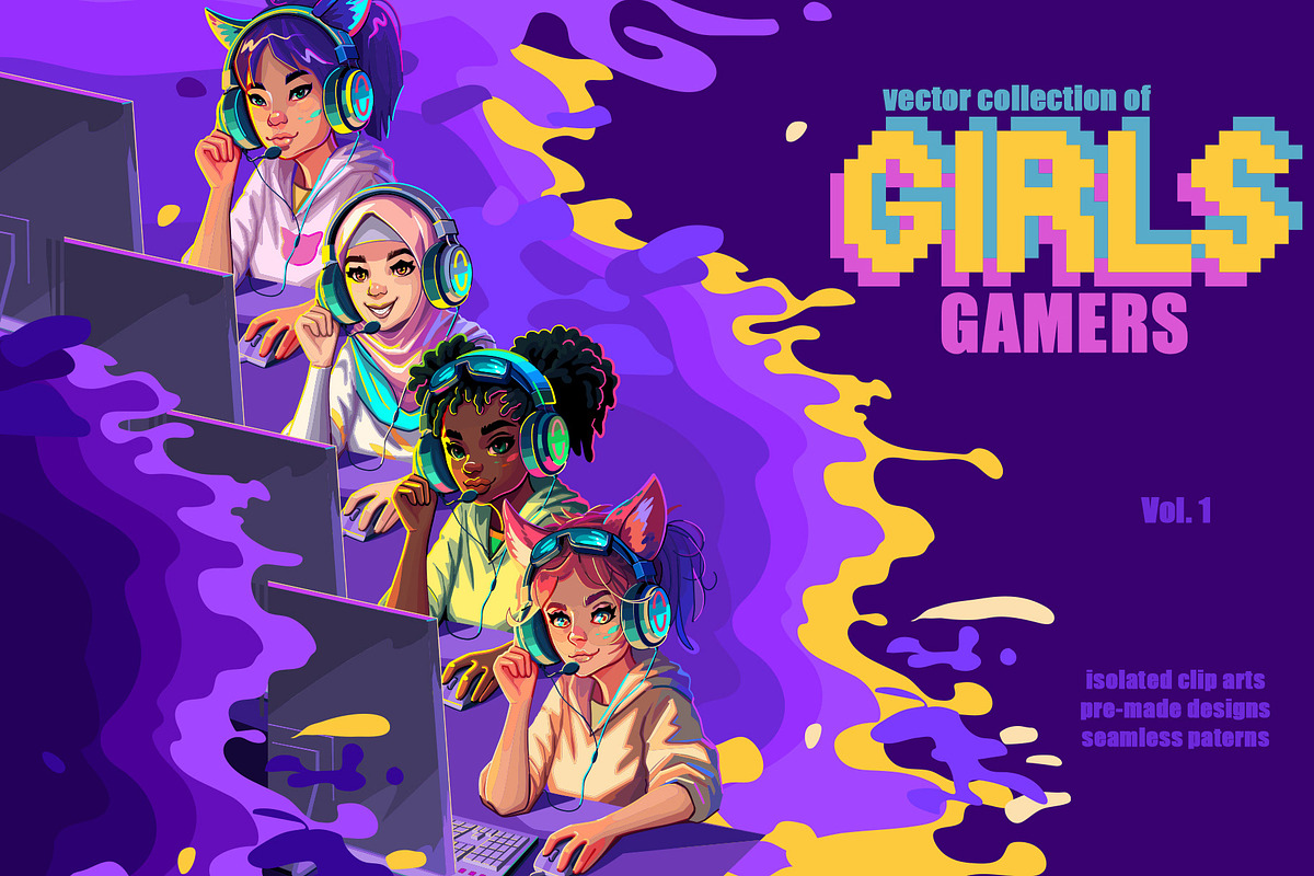Girls Gamers Vol.1., a Person Illustration by Ekaterina Glazkova (Photo 1 of 10)