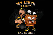 Funny Football Fan drinking Shirt, an Object Illustration by Willow Paige Farms (Thumbnail 5 of 5)