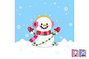 Outdoor Snowman, an Object Illustration by MISS CHATZ (Thumbnail 1 of 3)