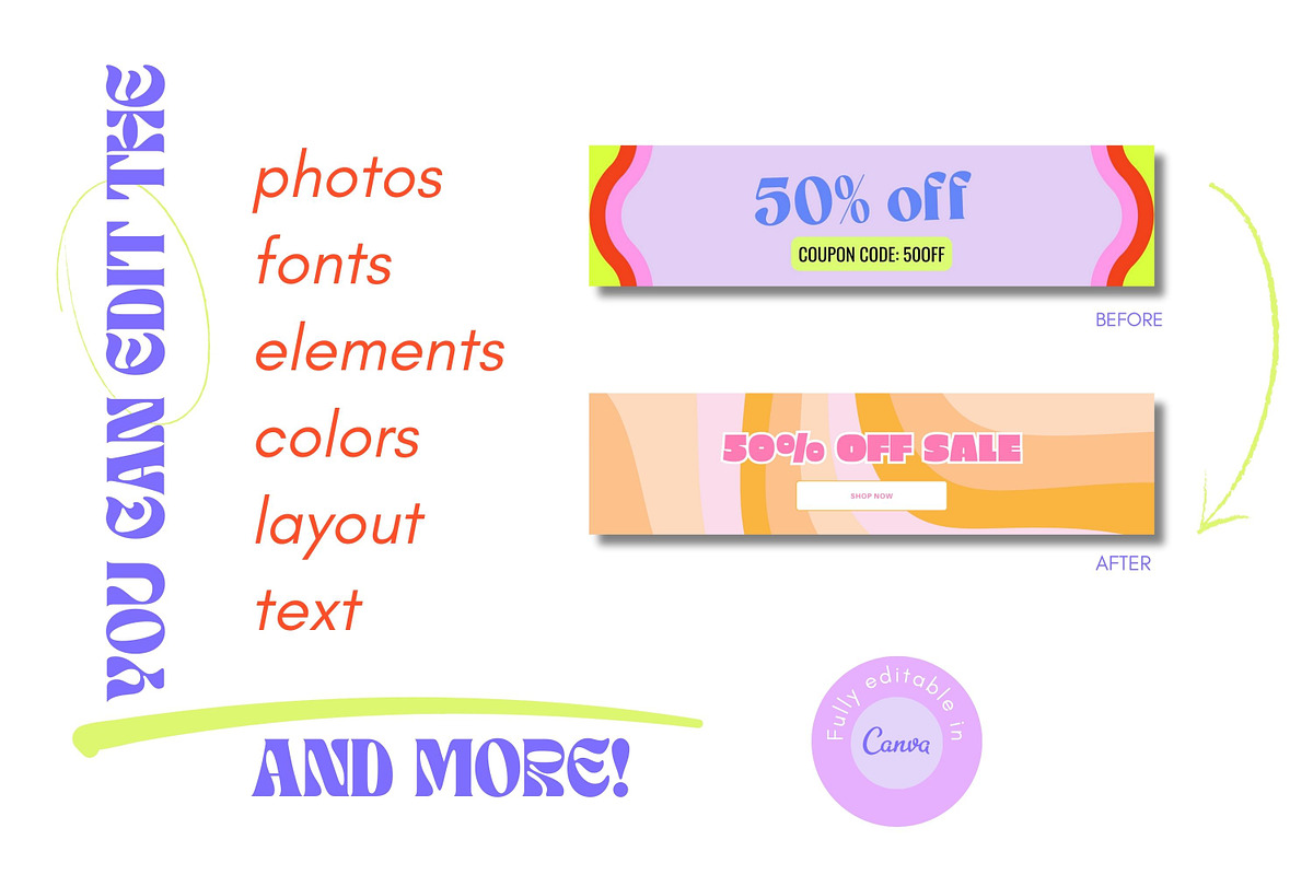 Ecommerce Website Banners Templates, a Shopify Template by Hell Yeah Designs (Photo 10 of 11)