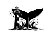 Whale Tail Lighthouse Bundle, an Object Illustration by yasushie (Thumbnail 15 of 31)