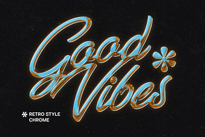 Retro Style Chrome Text Effect, a Layer Style Add-On by Design Squad