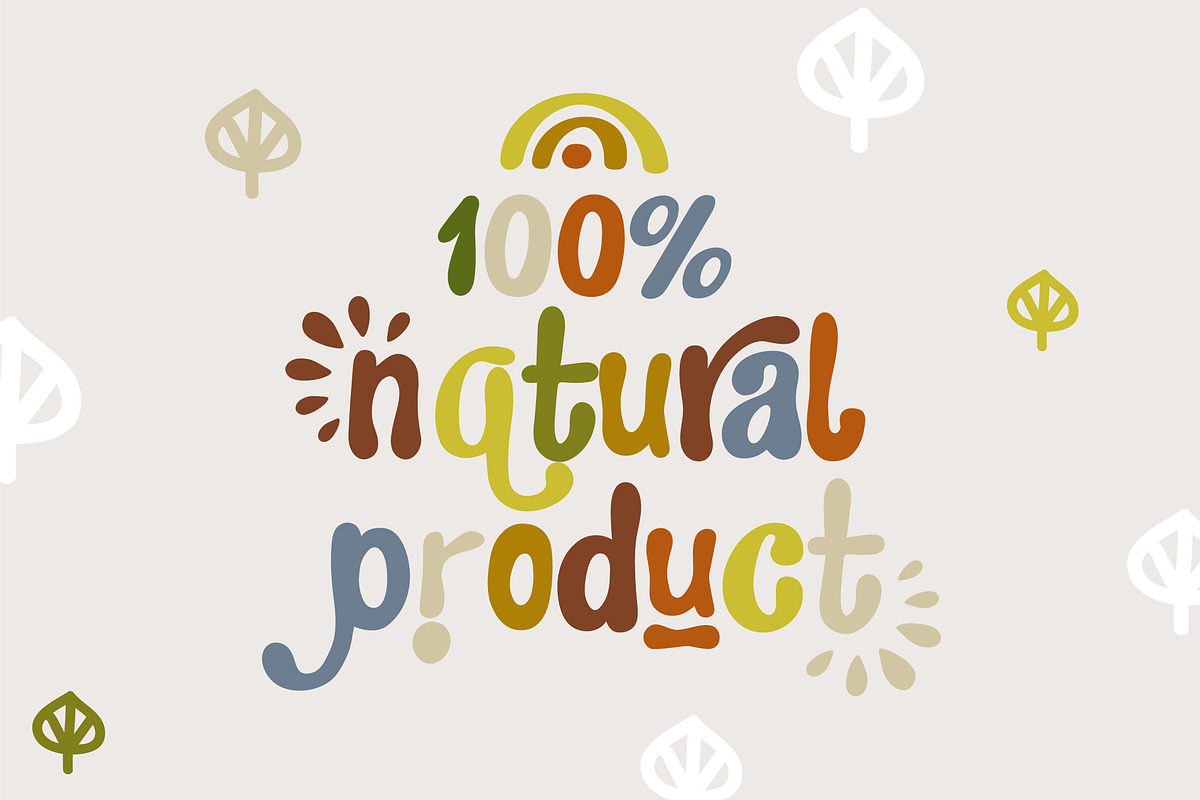 Vegan playful font, a Script Font by Anna Zakharchenko (Photo 6 of 19)