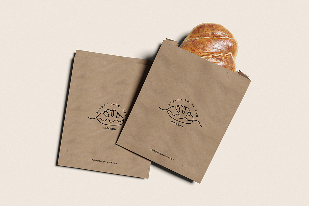 Bakery Paper Bag Mockup, a Packaging Mockup by Twins_studio926 (Photo 5 of 5)