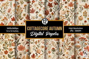 Cottagecore Autumn Embroidery Paper