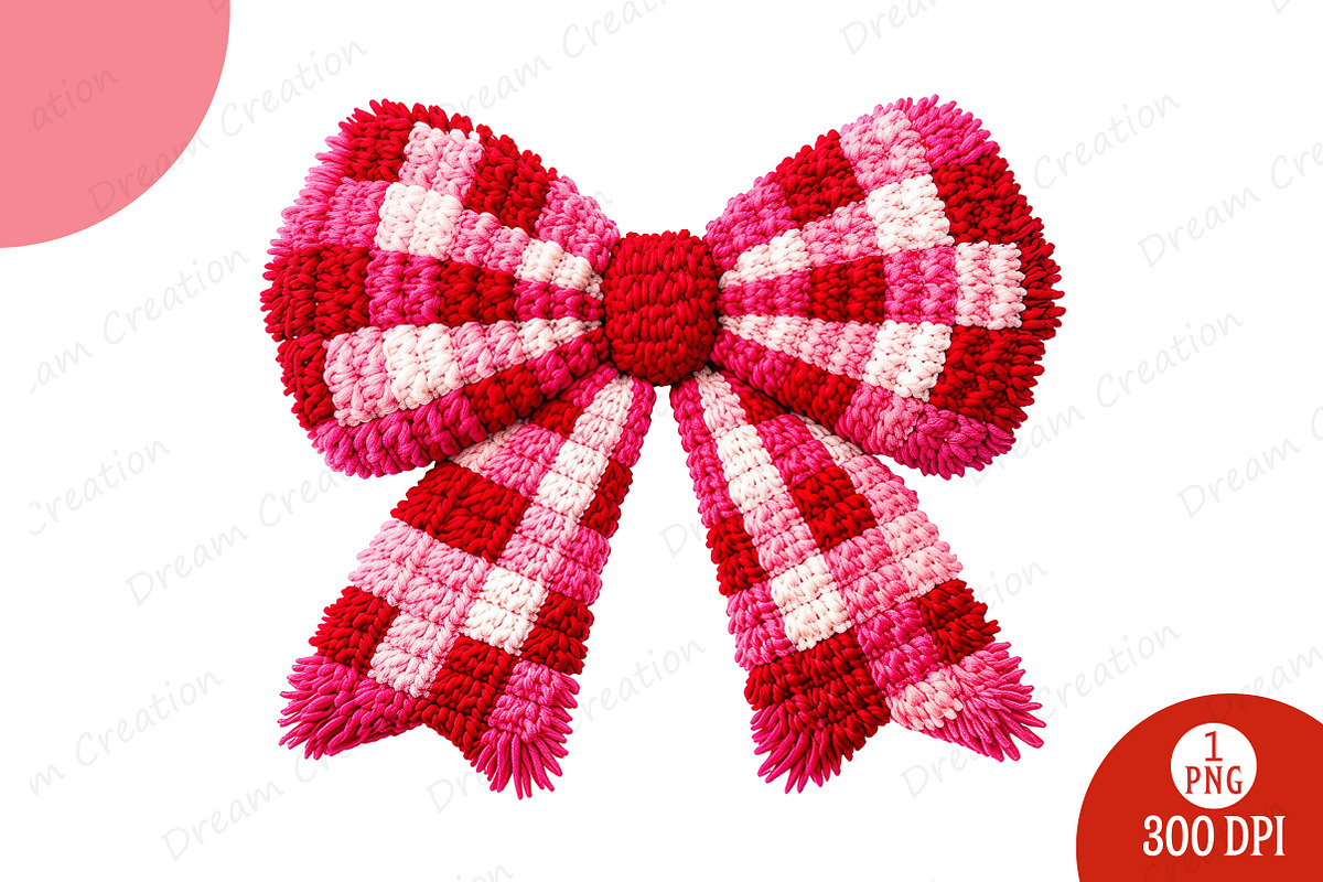 Faux Yarn Valentine Bow Png, an Illustration by Dream Creation (Photo 3 of 4)
