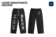 loose sweatpants mockup, a Bottom Mockup by yalanois (Thumbnail 1 of 5)