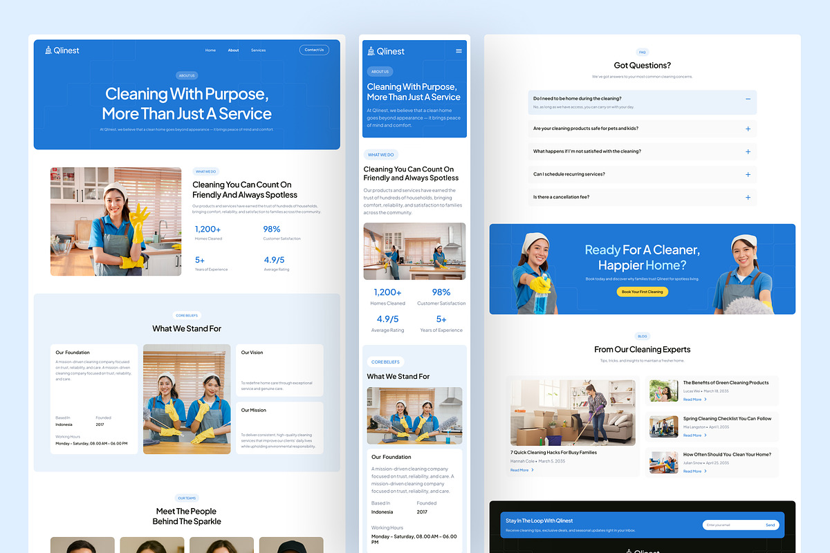 Home Cleaning Service Web UI Figma, an UI Kit Template by peterdraw (Photo 5 of 7)