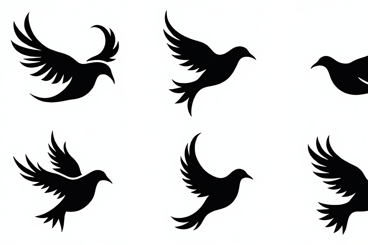 Flying Bird Silhouette Bundle, an Illustration by hafijul (Photo 8 of 10)