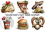 Quirky Valentine's Fast Food Clipart, an Illustration by OK Design (Thumbnail 2 of 6)