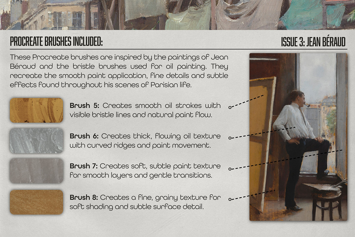 Jean Beraud Procreate Kit, a Brush Add-On by Digi Life (Photo 4 of 8)