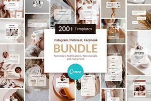 Reminders Canva Templates BUNDLE, a Social Media Template by ilonitta