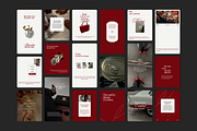 Old Money Burgundy Instagram Posts, a Social Media Template by Meraki Templates (Thumbnail 6 of 8)