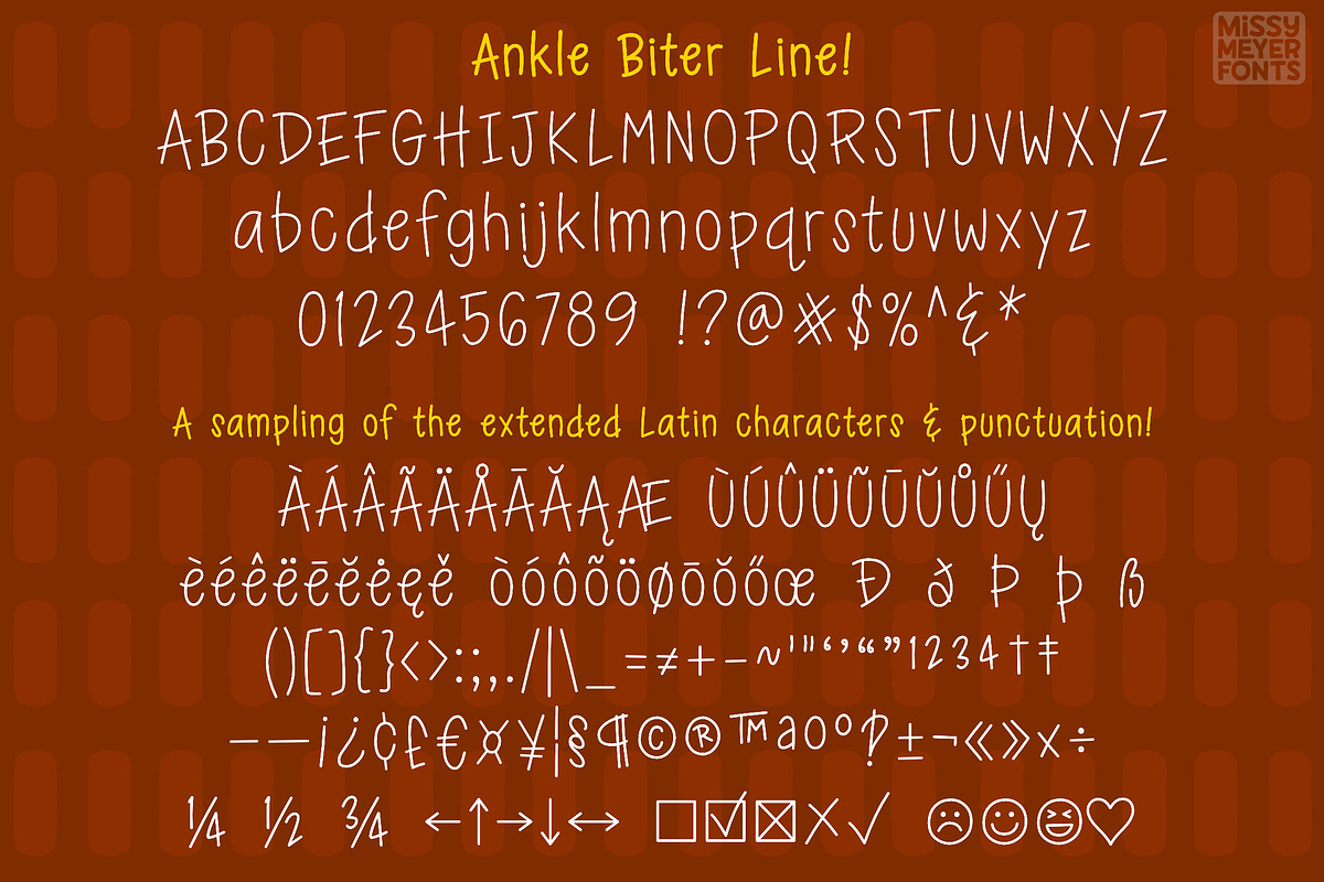 Ankle Biter Line - single-line font, a Handwritten Font by Missy Meyer (Photo 2 of 8)