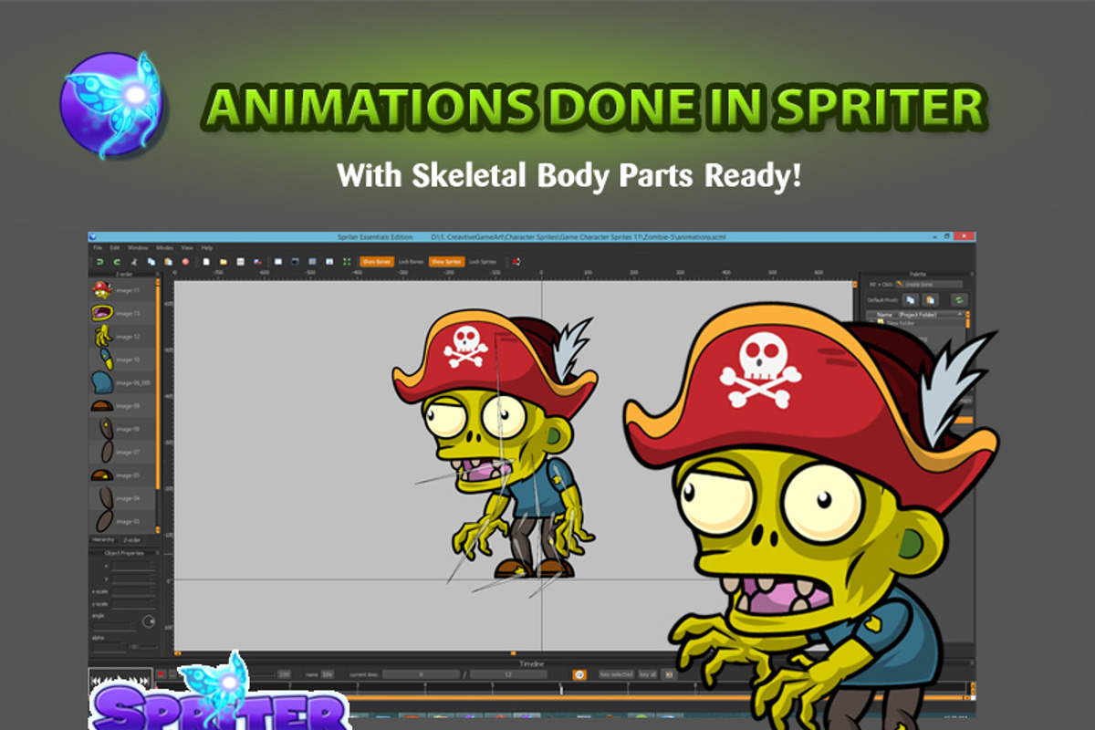 Pirates Zombies Character Sprites, an Illustration by CreativeGameArt (Photo 3 of 4)
