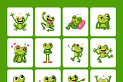 Bundle of Frog Vector Icons, an Emoji Icon by Creative Stall (Thumbnail 9 of 12)