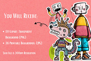 Doodle Planet: Funky creature Faces, an Animal Illustration by NiiiNArt (Thumbnail 2 of 8)