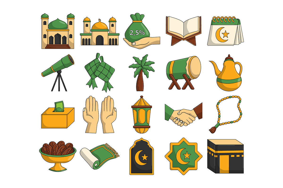Islamic Ramadan Kareem Vector Pack, a Seasonal Illustration by Perucha studio (Photo 3 of 4)