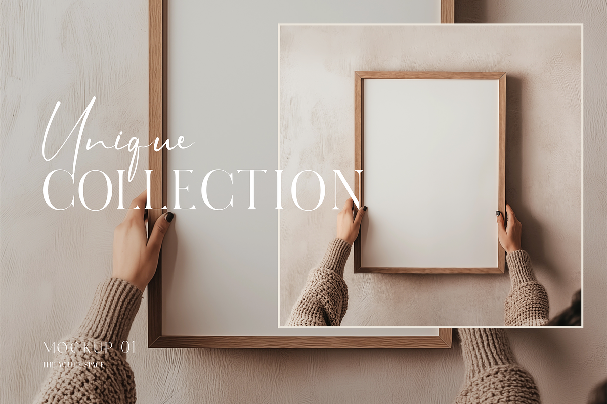 Frame Mockup Bundle - Wood Frame, a Household Mockup by The White Space Co. (Photo 3 of 7)