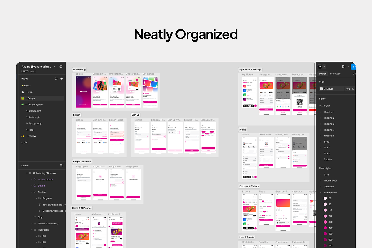 Accara - Event hosting app UI Kit, an UI Kit Template by Kreatif Supply (Photo 5 of 7)