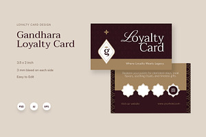 Gandhara Sanctuary - Loyalty Card, a Print Template by Fannan Studio