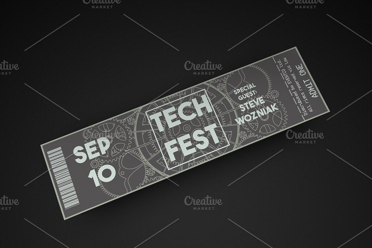 Tech Fest Event Ticket, an Invitation Template by Konakchiev (Photo 2 of 3)