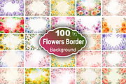 Watercolor Flowers Border Background, a Background Graphic by Forhadx5 (Thumbnail 1 of 16)