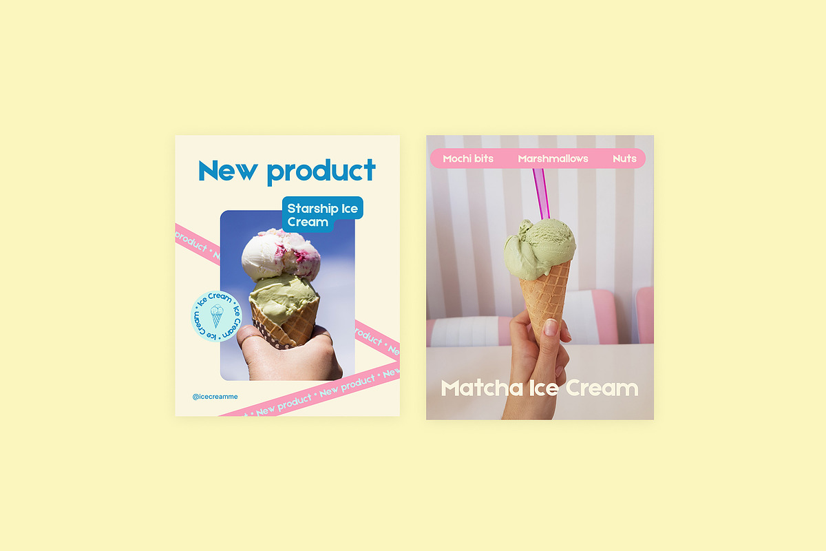 Ice Cream & Sweet Instagram Template, a Social Media Template by Wolf Theory Studio (Photo 3 of 10)