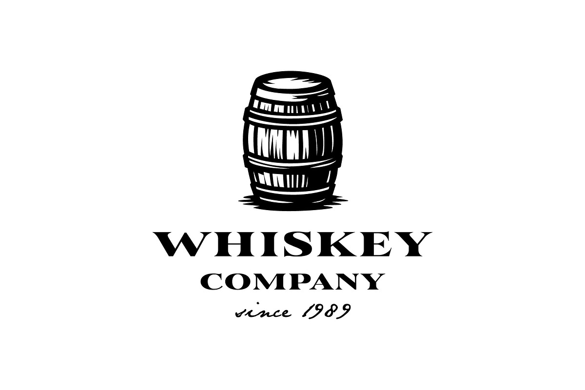 Old Beer Whiskey Barrel Brewery Logo, a Branding & Logo Template by funpixel