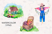 Watercolor Gardening Set, an Illustration by lilisavelieva (Thumbnail 5 of 7)