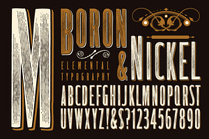 Lettering Design: Boron & Nickel, an Icon by Mysterylab Designs