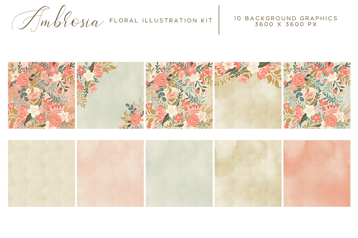 Ambrosia Floral Clip Art Kit, an Illustration by Eclectic Anthology (Photo 10 of 14)