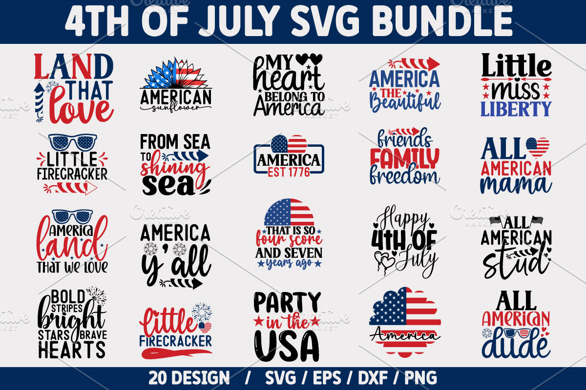 4th of July SVG Bundle, a Graphic by akazaddesign (Photo 1 of 5)